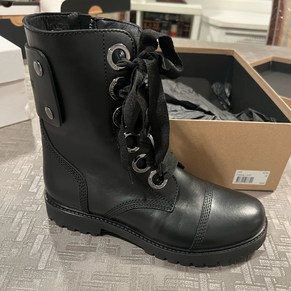 Zadig & Voltaire Joe Leather Lace Boots-Brand New! Size 39 , us size 8.5